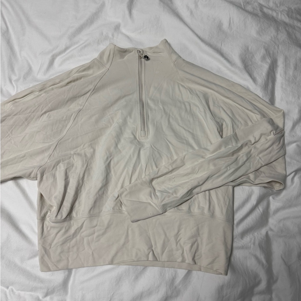 lululemon athletica Cream Quarter-Zip Sweatshirt
